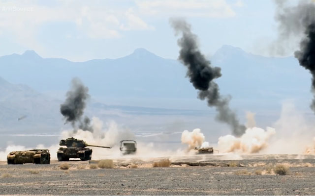 ▲ 美공군이 신형 클러스터 폭탄 CBU-105를 시험하는 장면. ⓒ에어소스 유튜브 채널 캡쳐.