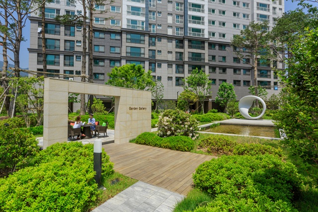 ▲ '래미안 장전'에 도입된 래미안 가든 스타일 모습. ⓒ삼성물산