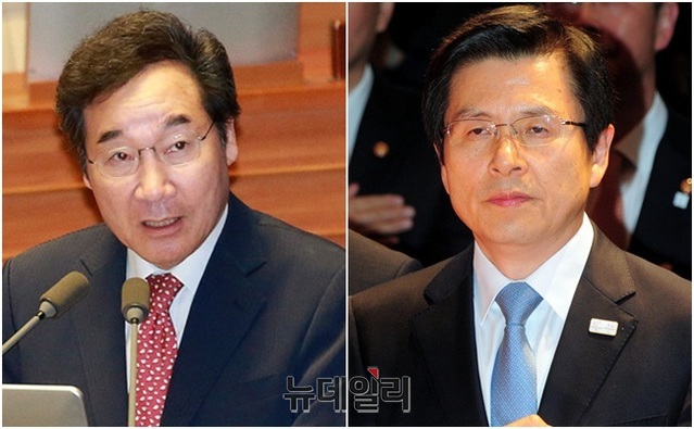 ▲ 이낙연 국무총리와 황교안 전 국무총리. ⓒ뉴데일리 DB