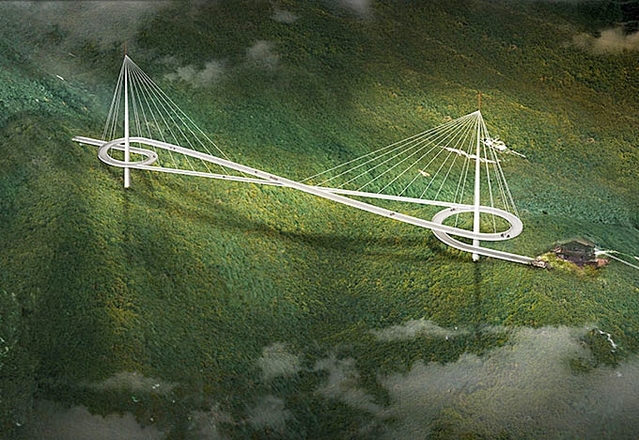▲ 팔공산 구름다리 예상 조감도.ⓒ대구시