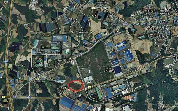 ▲ 음성군 산업단지 개방형 체육관 위치도.ⓒ음성군