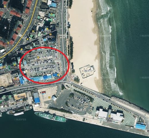 ▲ 포항 항구동 공용주차장 부지.ⓒ뉴데일리