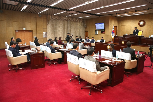 ▲ 제286회 임시회 2차 본회의 모습.ⓒ동구의회