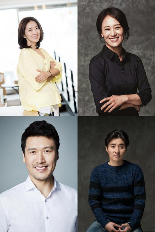 ▲ 좌측부터 시계방향 윤유선·우미화·성열석·성기윤.ⓒ그룹에이트, 스타더스트, CEO의 청춘만찬