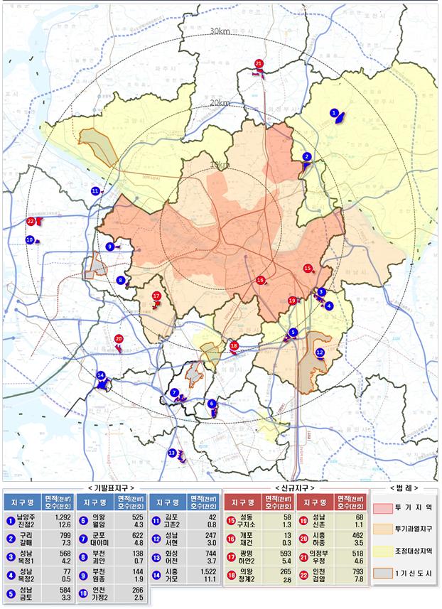 ▲ 현 정부의 공공택지 확정 현황.ⓒ국토교통부