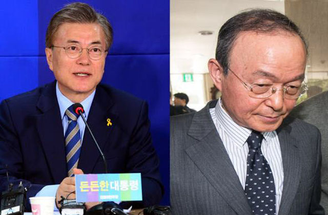 ▲ 2017년 4월 19대 대선 직전 문재인 더불어 민주당 대선 후보는 송민순 前외교장관을 명예훼손과 선거법 위반 혐의로 고발했다. 송 前장관이 회고록에서 북한인권결의안과 관련해 허위사실을 유포했다는 이유에서였다. ⓒ뉴시스. 무단전재 및 재배포 금지.