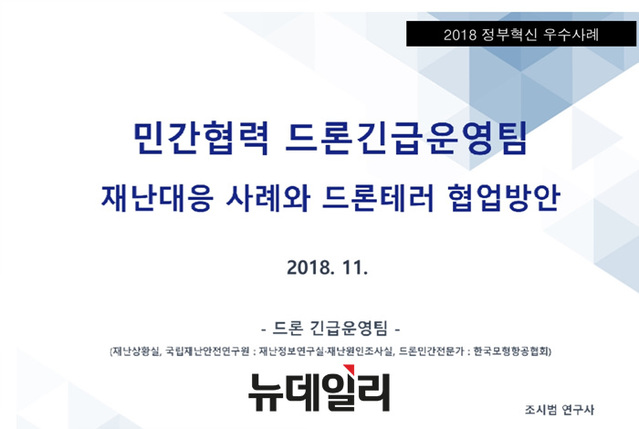 ▲ 조시범연구사, 민간협력 드론긴급운영팀 재난 대응사례와 드론테러 협업방안ⓒ국립재난안전연구원