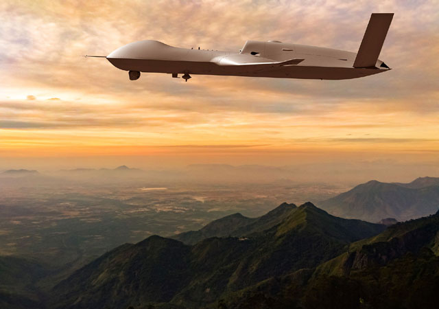 日자위대가 도입을 검토 중인 UAV '어벤저' 일러스트. ⓒ美제네럴 아토믹스사 홈페이지.