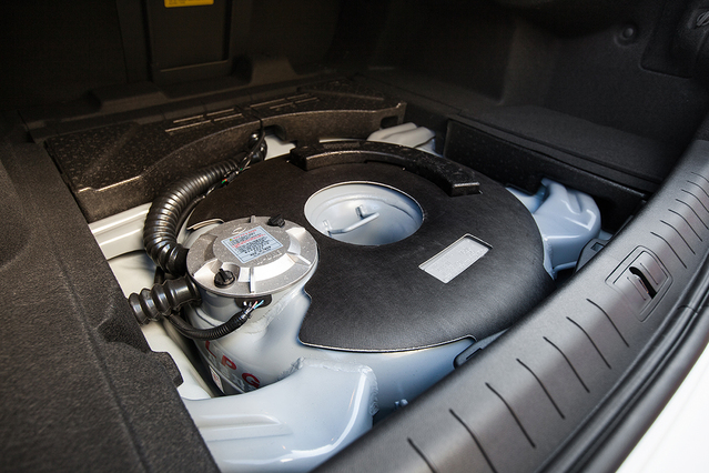 ▲ 르노삼성의 LPG 도넛 탱크.ⓒ르노삼성