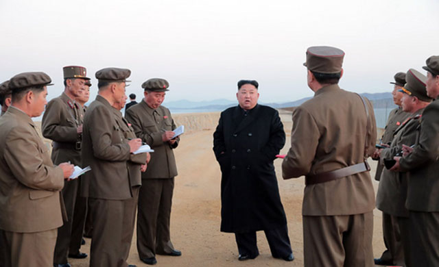 ▲ 北선전매체 조선중앙통신은 16일 김정은이 첨단 전술무기 시험을 참관했다고 전했다. ⓒ北선전매체 화면캡쳐.