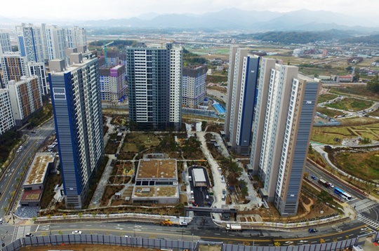 ▲ '전주 에코시티 데시앙(7블록)' 공사 현장. ⓒ태영건설