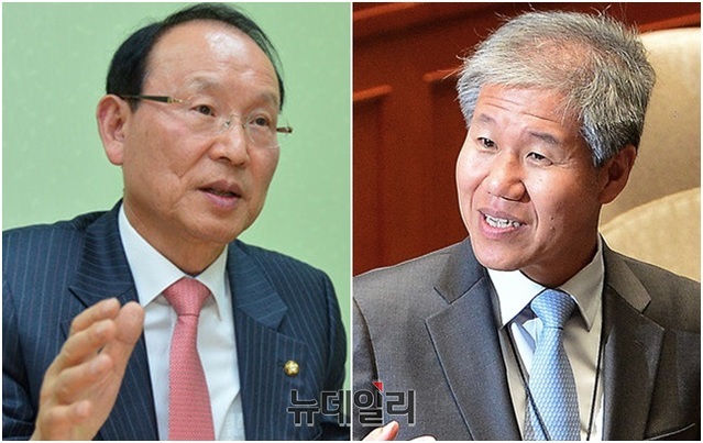 ▲ 최운열 더불어민주당 의원과 김수현 대통령비서실 정책실장. ⓒ공준표 기자