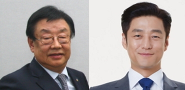 ▲ 왼쪽부터 김정남 DB손보 사장, DB손보 전속모델 배우 지진희씨.ⓒDB손해보험