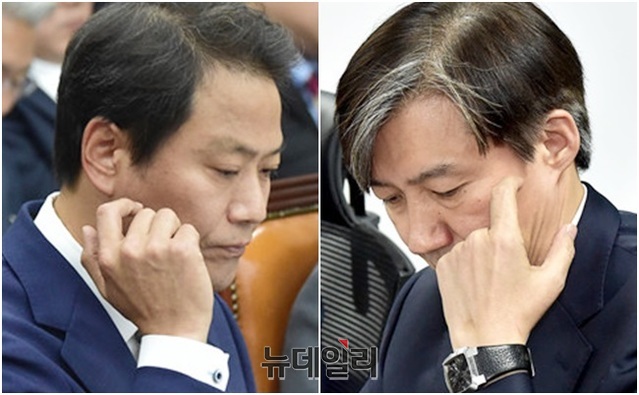 ▲ 임종석 대통령비서실장과 조국 대통령비서실 민정수석비서관. ⓒ뉴데일리 DB