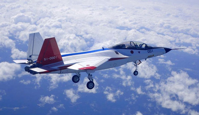 ▲ 일본이 자체 개발한 스텔스 시험기 X-2 심신. 미쓰비시 중공업이 생산했다. ⓒ위키피디아 공개사진.