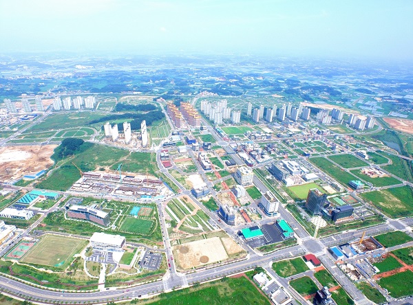 ▲ 충북혁신도시 전경.ⓒ진천군