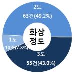 ▲ 화상 정도별 현황.ⓒ한국소비자원