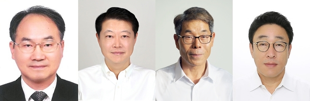 ▲ (왼쪽부터) 윤정록 생산본부 대전공장장, 조현준 OE부문장, 황성학 구주본부 헝가리공장장, 류세열 한국타이어월드와이드 정보전략실장ⓒ한국타이어