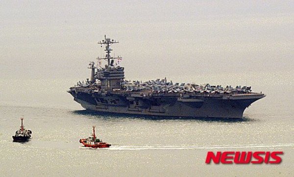 ▲ 美 해군 항공모함 존 C 스테니스함ⓒ뉴시스. 무단 전재 및 재배포 금지.