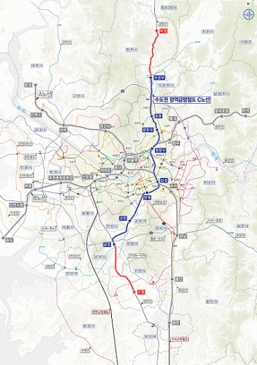 ▲ GTX-C노선 노선도.ⓒ국토부