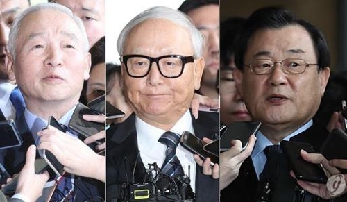 ▲ (왼쪽부터)남재준·이병호·이병기 전 국정원장. ⓒ연합뉴스