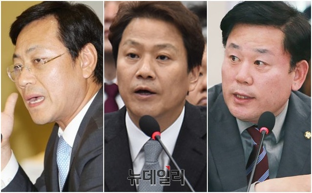 ▲ 오영식 전 코레일 사장과 임종석 대통령비서실장, 송갑석 더불어민주당 의원. ⓒ뉴데일리 DB 및 오영식·송갑석 페이스북