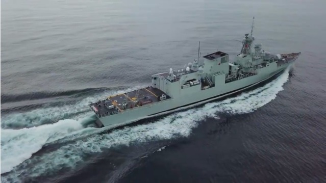 ▲ HMCS 캘거리호ⓒ캐나다 해군 공개 동영상 캡처