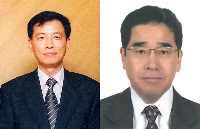 ▲ 부사장으로 승진한 김용섭 효성티앤씨 대표이사(왼쪽)와 송원표 효성중공업 전무(오른쪽).ⓒ효성