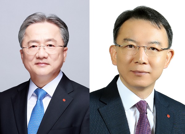 ▲ 윤종민 롯데지주 경영전략실장 사장(왼쪽부터)과 오성엽 커뮤니케이션실장 사장. ⓒ롯데