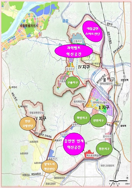 ▲ 대전시 ‘대덕특구 리노베이션’ 추진 계획도.ⓒ대전시