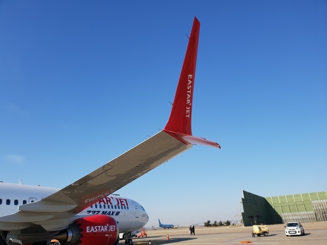 ▲ B737-MAX8 날개 부분ⓒ뉴데일리