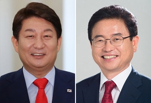 ▲ 권영진 대구시장(사진 왼쪽)과 이철우 경북도지사(사진 오른쪽)가 ‘대구경북 한뿌리 상생협력’을 위해 오는 1월 1일 새해 호국영령 합동 참배에 나선다.ⓒ대구시, 경북도