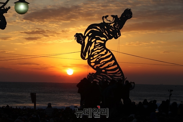▲ 호미곶 새해 일출장면.ⓒ뉴데일리