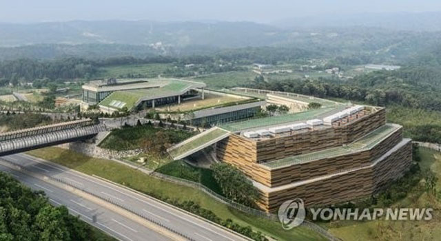 ▲ 네이버가 춘천에 지은 전산기반시설 '각(閣)' 조감도. ⓒ연합뉴스. 무단전재 및 재배포 금지.