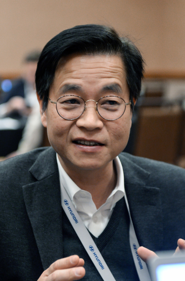 ▲ 김세훈 현대기아차 연료전지사업부장(상무)이 '2019 CES'에서 기자단 간담회를 하고 있다.ⓒ현대기아차