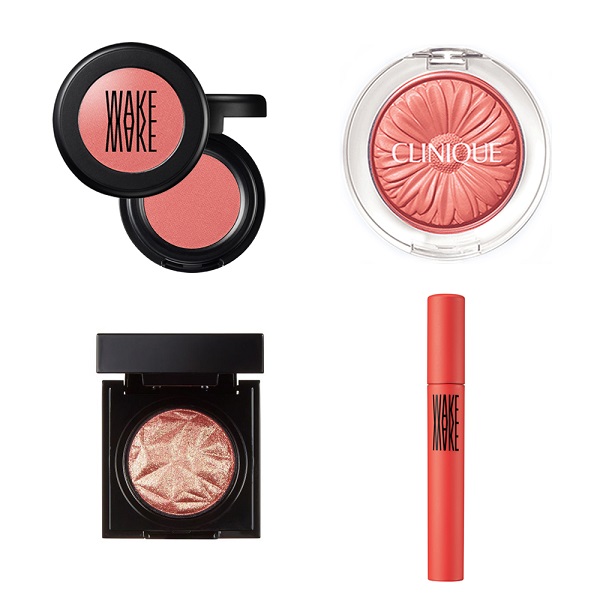 ▲ 올리브영에서 판매 중인 코랄 컬러 색조 화장품ⓒCJ올리브네트웍스