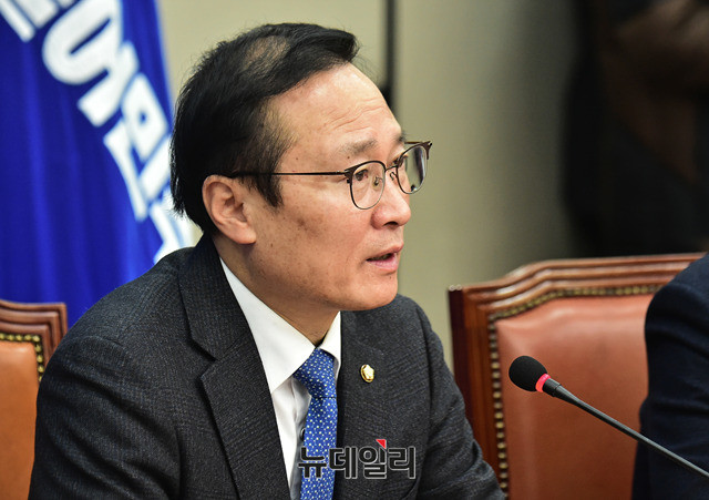 ▲ 더불어민주당 홍영표 원내대표. ⓒ뉴데일리 이종현 기자