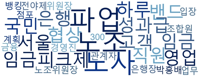 ▲ KB국민은행 파업 이슈 뉴스 키워드. ⓒ빅터뉴스