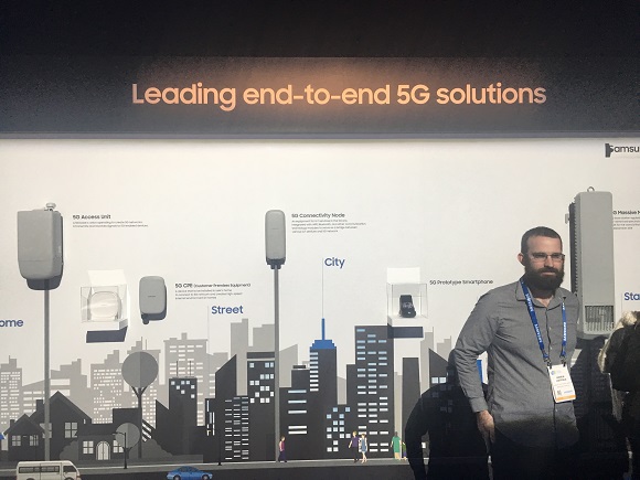 ▲ 'CES 2019' 삼성전자 부스내 마련된 5G 공간ⓒ뉴데일리DB