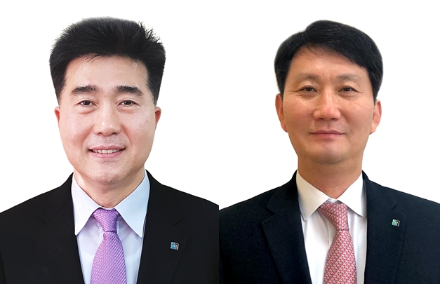 ▲ 기업은행 감성한(왼쪽) 부산·울산·경남그룹 신임 부행장과 서치길 경영전략그룹 신임 부행장.ⓒ기업은행