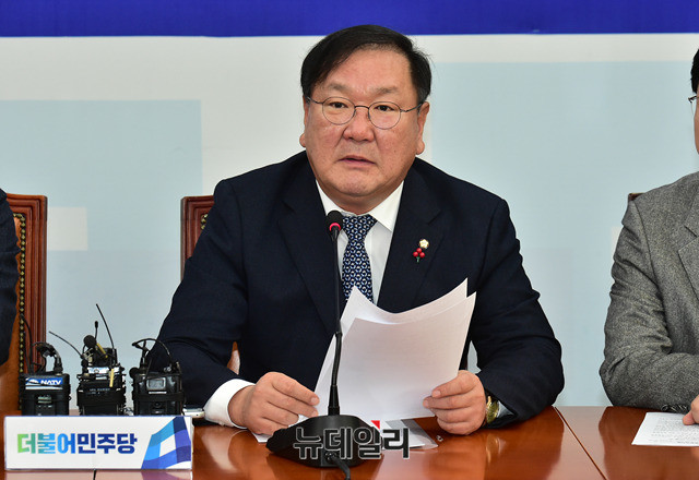 ▲ 더불어민주당 김태년 정책위의장. ⓒ뉴데일리 이종현 기자