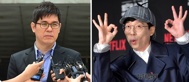 ▲ 방송인 김용만(좌)과 유재석. ⓒ뉴시스DB / 뉴데일리DB