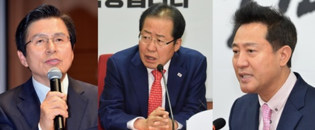 ▲ 황교안 전 국무총리, 홍준표 전 당대표, 오세훈 전 서울시장.ⓒ뉴데일리DB
