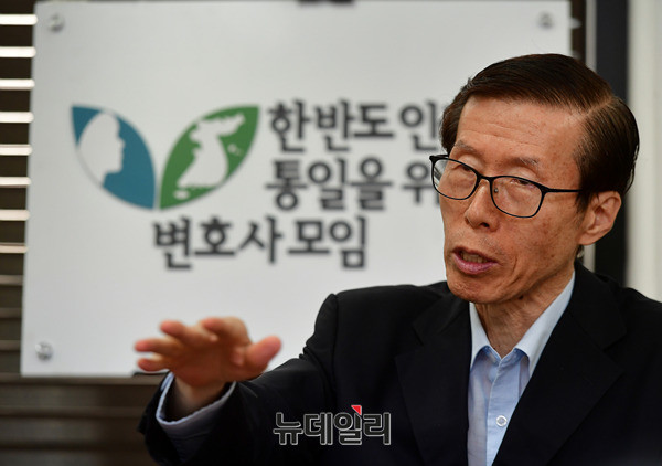 ▲ 김태훈 한반도인권과통일을위한변호사모임(한변) 상임대표. ⓒ뉴데일리 정상윤 기자