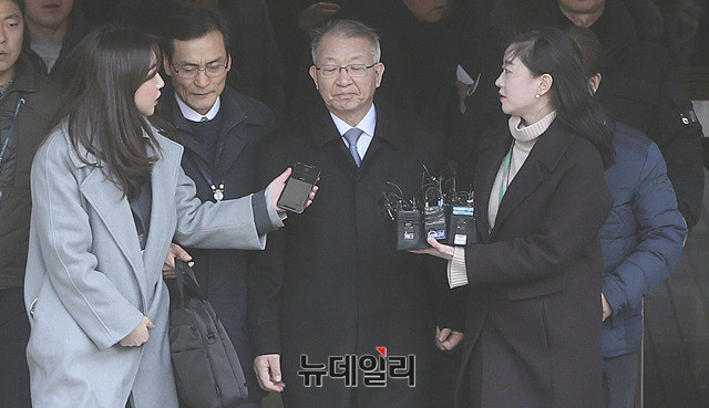 ▲ 양승태(가운데) 전 대법원장. 뉴데일리 DB