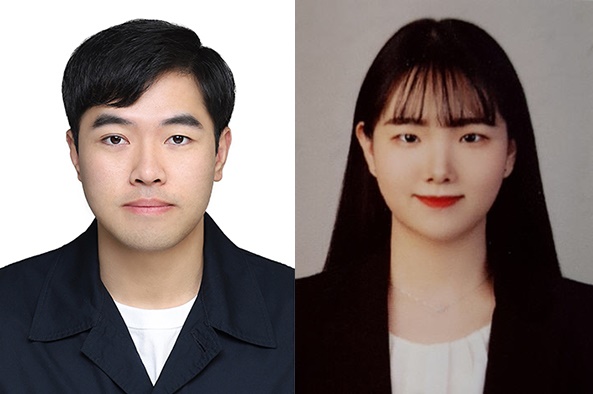 ▲ 충북 청주하이텍고 출신으로 2019년도 임용고사에 합격한 김철진(서울시), 석경미(경남도)씨(왼쪽부터).ⓒ충북도교육청