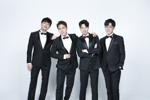 ▲ 팝페라 그룹 비바프라텔로. 좌부터 김지원, 조휘, 안현준, 염정제.ⓒ소셜베뉴 라움