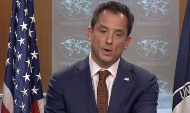 ▲ 브리핑 중인 로버트 팔라디노 미국 국무부 부대변인. ⓒ뉴시스. 무단전재 및 재배포 금지.