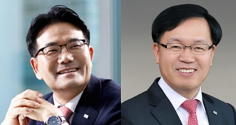 ▲ 미래에셋생명 하만덕 부회장(왼쪽), 변재상 사장(오른쪽).ⓒ미래에셋생명