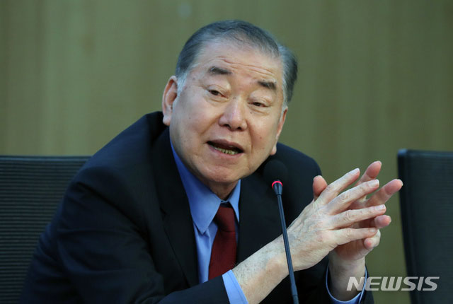 ▲ 문정인 대통령 통일외교안보특보. ⓒ뉴시스. 무단전재 및 재배포 금지.